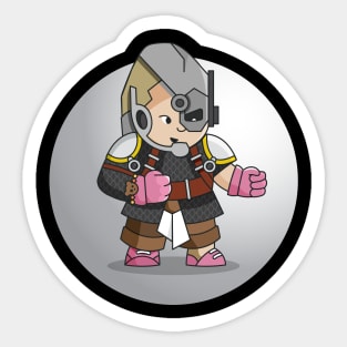 Relic Hunters - Cyborg with Chainmail Sticker